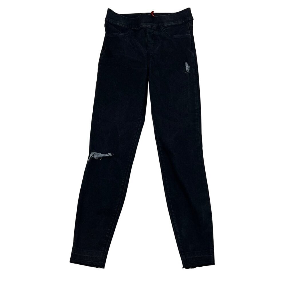 SPANX by Sara Blakely Womens Pull On Skinny Jeans Faded Black Size Small